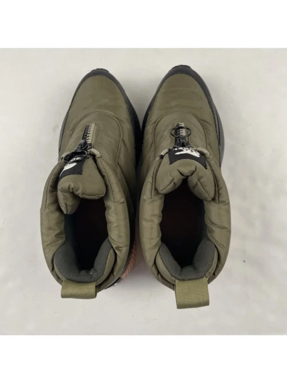 SOREL Out N About III Puffy Boots Women’s 8 Front Zip Waterproof Insulated Sage